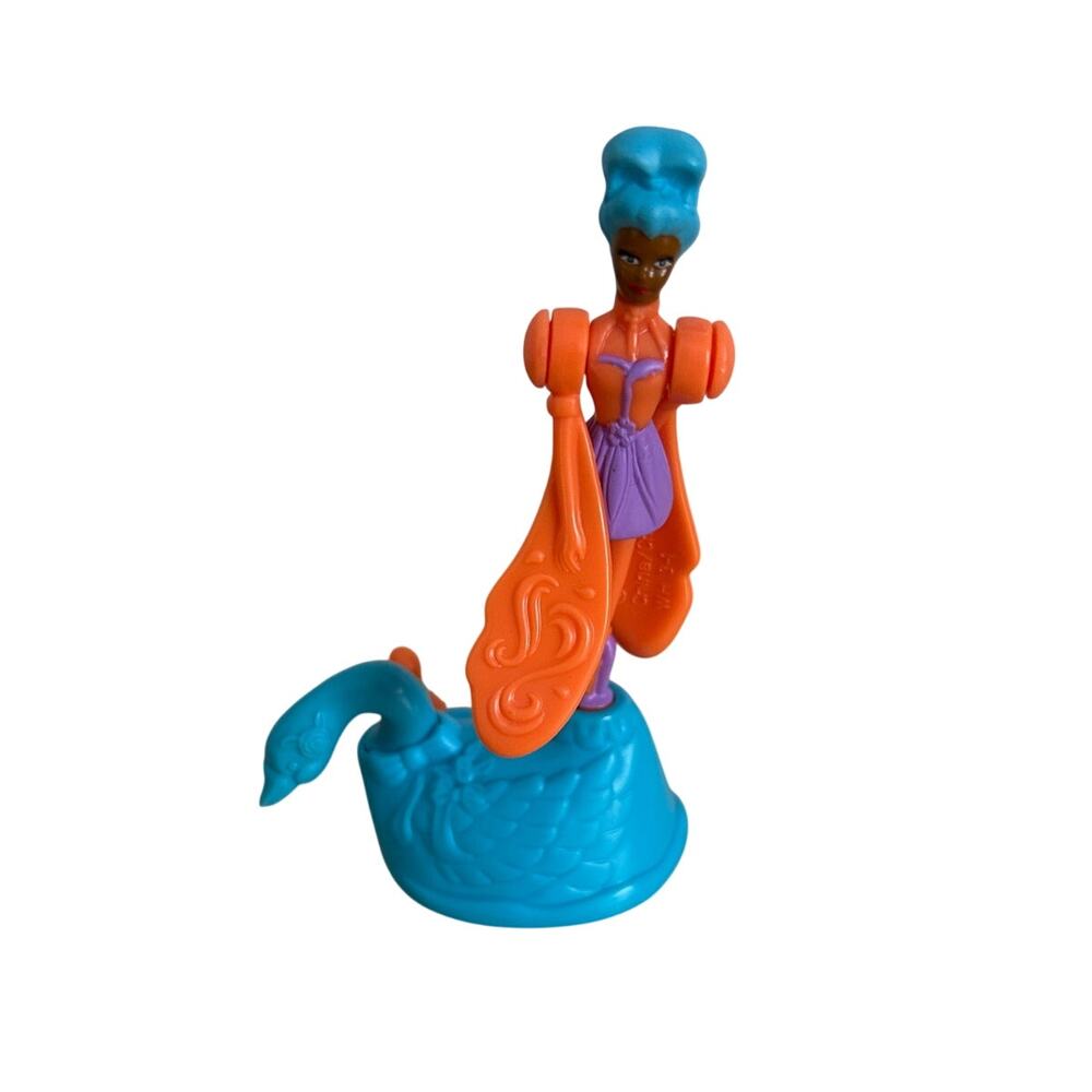 VTG 1996 McDonald's Dancer Fairy Figure Orange Blue Happy Meal Toy Collectable